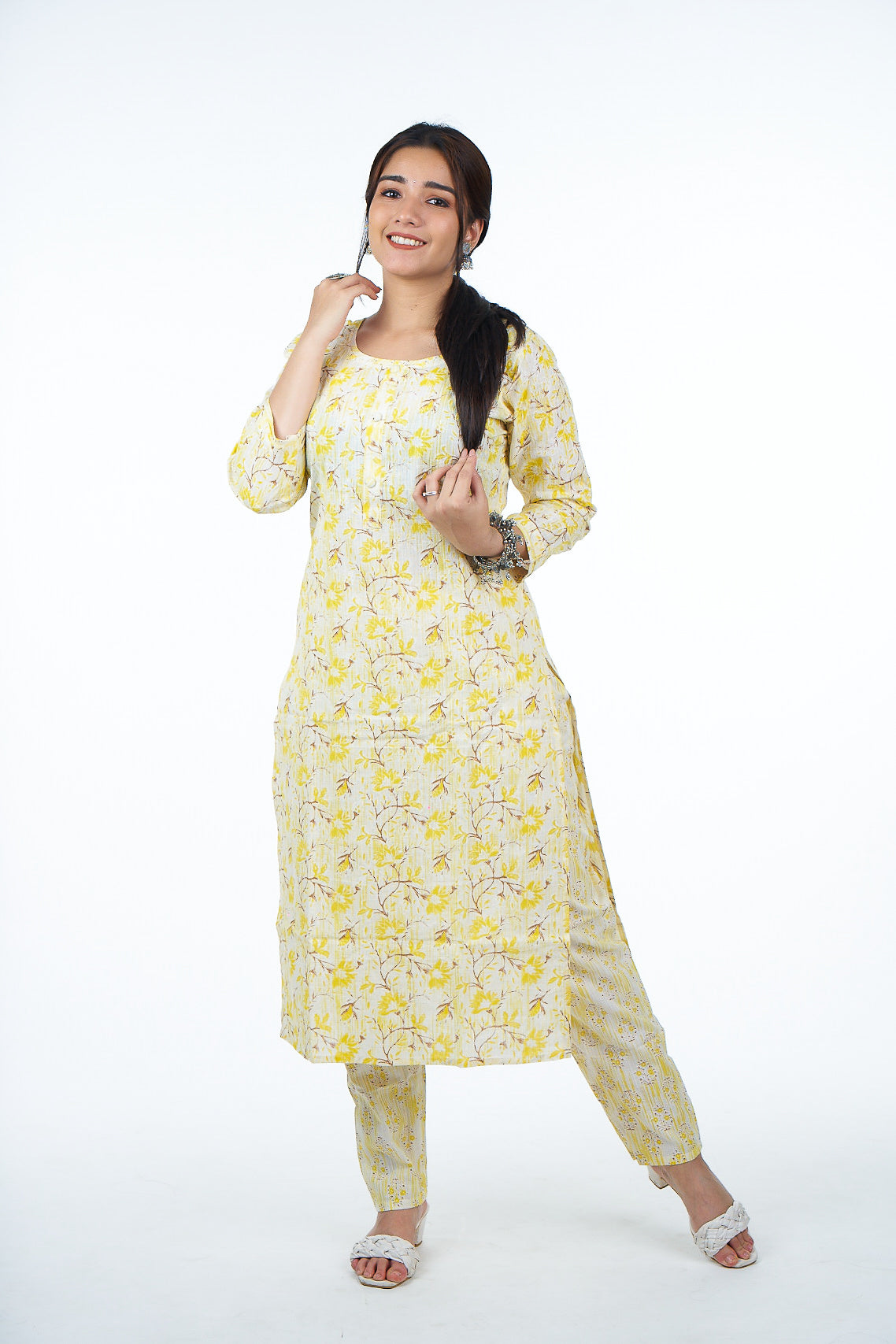 Yellow Fabclub Cotton Floral Printed Flared Women Kurti at Rs 339/piece |  Cotton Kurtis in Ahmedabad | ID: 23990783291